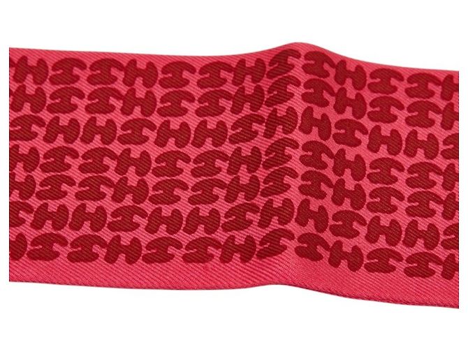 Hermès Foulard Twilly in seta rosa Hermes - vista 4