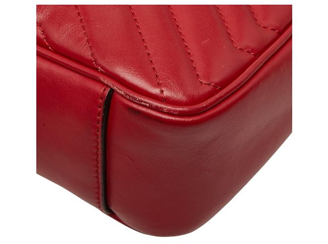 Borsa a tracolla con catena Gucci GG Marmont Rosso D'oro - vista 6