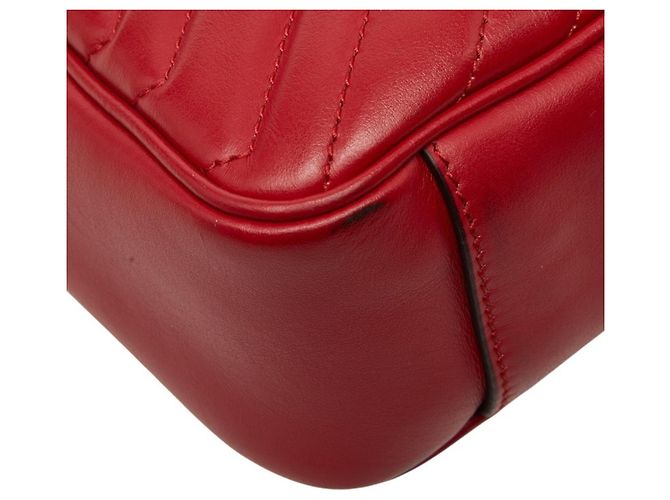 Borsa a tracolla con catena Gucci GG Marmont Rosso D'oro - vista 7