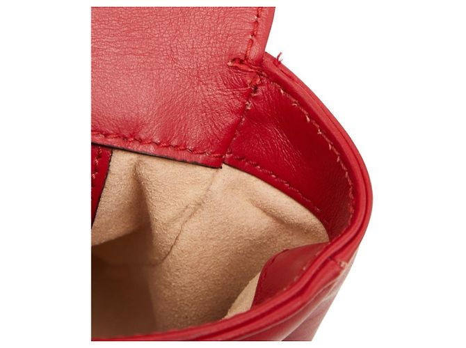 Borsa a tracolla con catena Gucci GG Marmont Rosso D'oro - vista 9