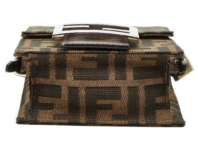 Borsa a tracolla Fendi Zucca Marrone - vista 3