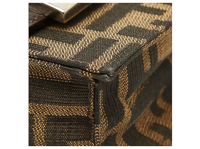 Borsa a tracolla Fendi Zucca Marrone - vista 4