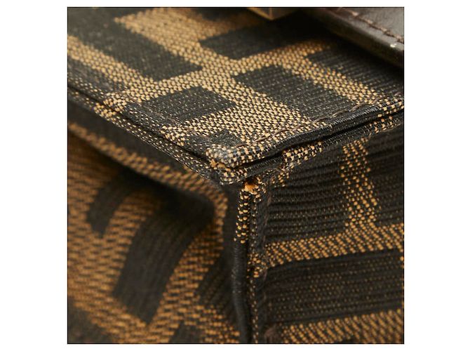 Borsa a tracolla Fendi Zucca Marrone - vista 5