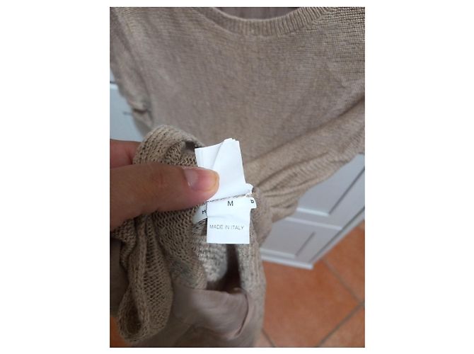 Brunello Cucinelli Strickpullover aus Leinen und Seide beige - Ansicht 9