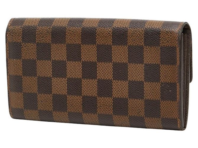 Louis Vuitton Damier Portefeuille Sarah Long Wallet Castaño - vista 2