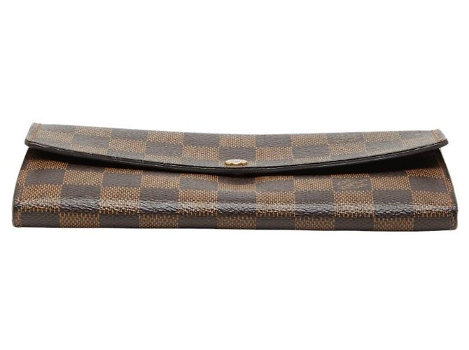 Louis Vuitton Damier Portefeuille Sarah Long Wallet Castaño - vista 3