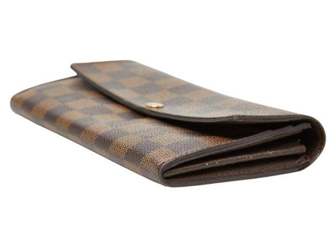 Louis Vuitton Damier Portefeuille Sarah Long Wallet Castaño - vista 4
