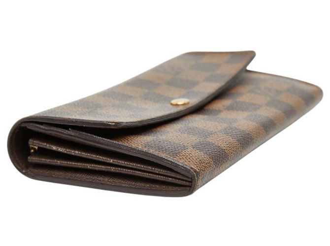Louis Vuitton Damier Portefeuille Sarah Long Wallet Castaño - vista 5