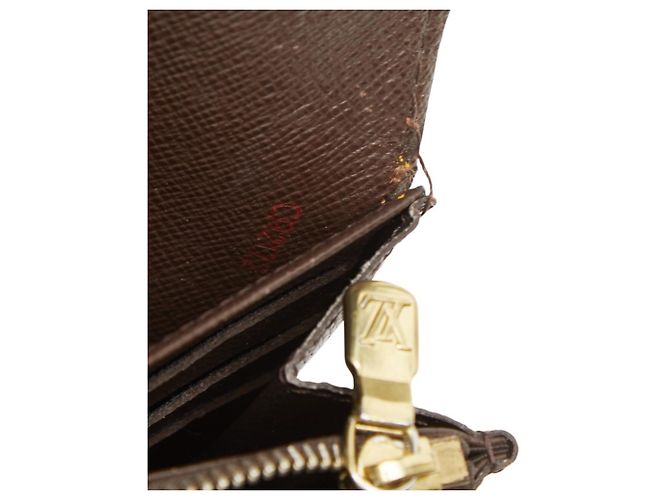 Louis Vuitton Damier Portefeuille Sarah Long Wallet Castaño - vista 9
