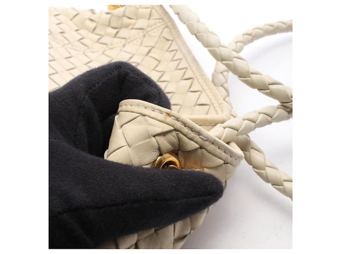 Borsa a Spalla Bottega Veneta Intrecciato Crudo - vista 11
