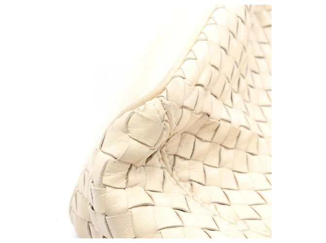 Borsa a Spalla Bottega Veneta Intrecciato Crudo - vista 6