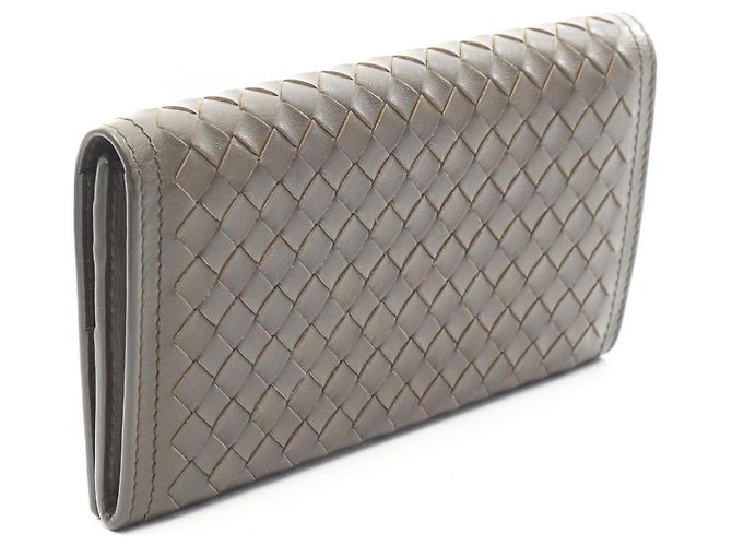 Cartera larga bi-fold Intrecciato Khaki Bottega Veneta - vista 2