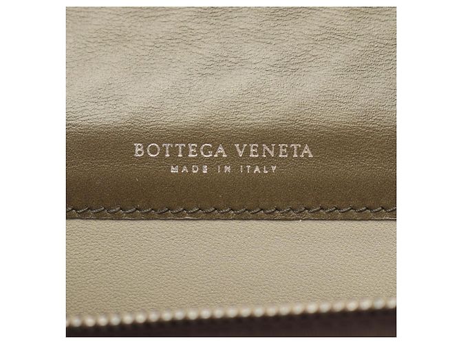 Cartera larga bi-fold Intrecciato Khaki Bottega Veneta - vista 4