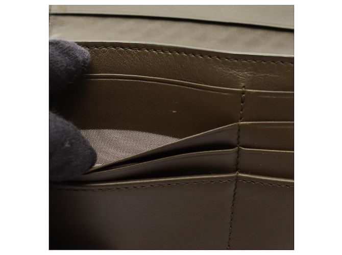 Cartera larga bi-fold Intrecciato Khaki Bottega Veneta - vista 5