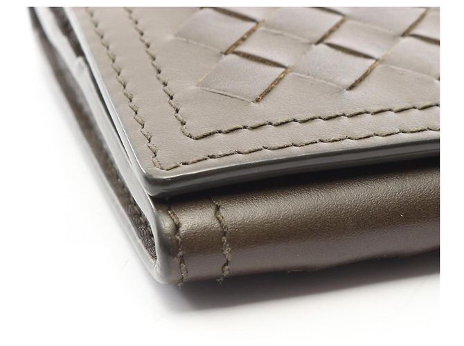 Cartera larga bi-fold Intrecciato Khaki Bottega Veneta - vista 8