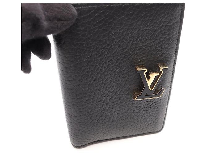 Louis Vuitton LV Vertical Wallet Compact Noir Nero - vista 8