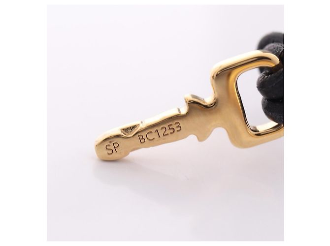 Bracciale Charm Louis Vuitton LV Padlock Nero D'oro - vista 5