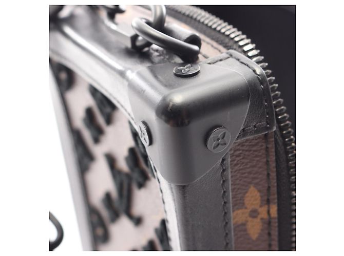 Louis Vuitton Vertical Soft Trunk Monogram Tuftage Schultertasche Braun Schwarz - Ansicht 8