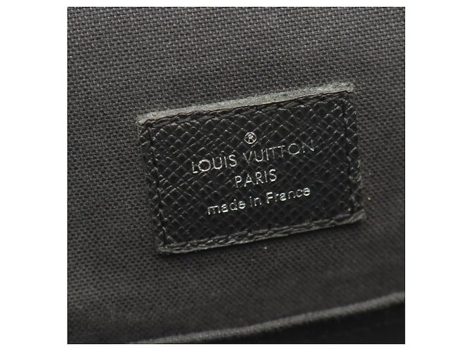 Borsa a tracolla Louis Vuitton Andrey Taiga Ardoise Nero Grigio - vista 4