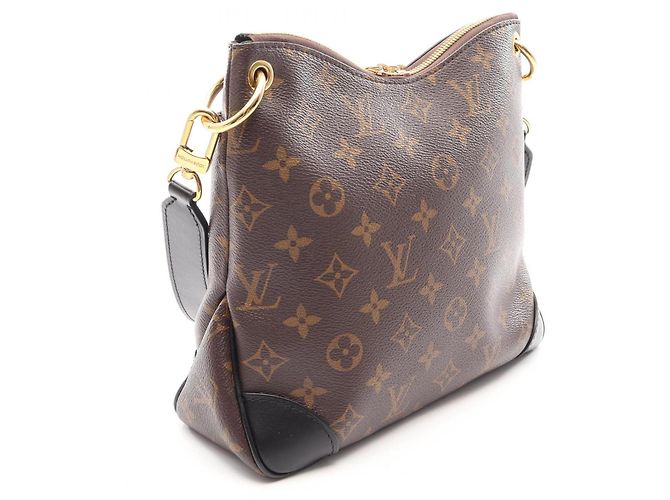Borsa a Spalla Louis Vuitton Odeon NM PM Marrone Nero Monogramma - vista 2