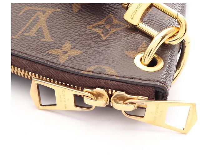 Borsa a Spalla Louis Vuitton Odeon NM PM Marrone Nero Monogramma - vista 8