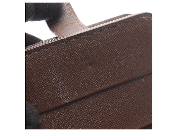 Cartera de doble pliegue Louis Vuitton Compact Zip Damier Ebene Castaño - vista 7