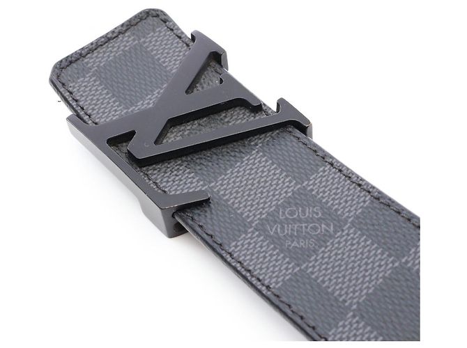 Cintura LV Initial Damier Graphite Louis Vuitton Nero - vista 2