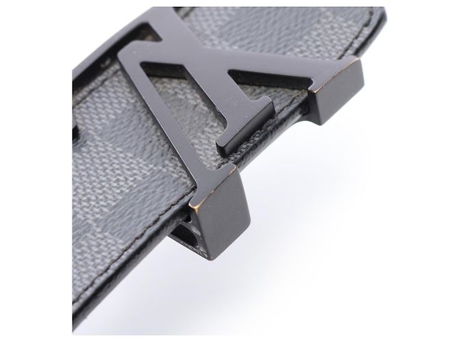 Cintura LV Initial Damier Graphite Louis Vuitton Nero - vista 8