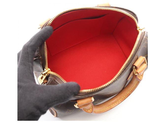 Borsa Louis Vuitton Speedy Bandoulière 20 Monogram Marrone Monogramma - vista 3
