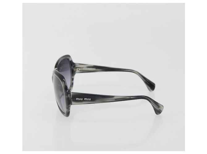 Occhiali da sole Miu Miu in plastica nero e argento Auth BA14751 - vista 4