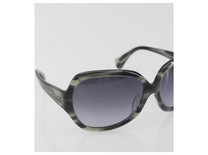 Occhiali da sole Miu Miu in plastica nero e argento Auth BA14751 - vista 6