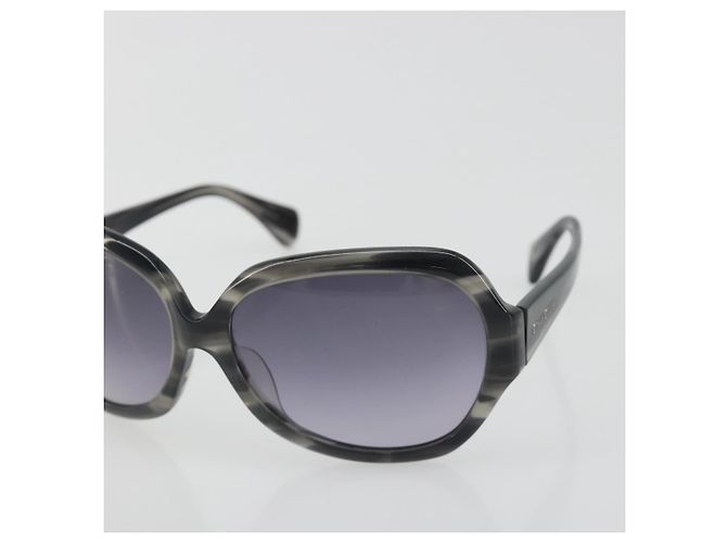 Occhiali da sole Miu Miu in plastica nero e argento Auth BA14751 - vista 7