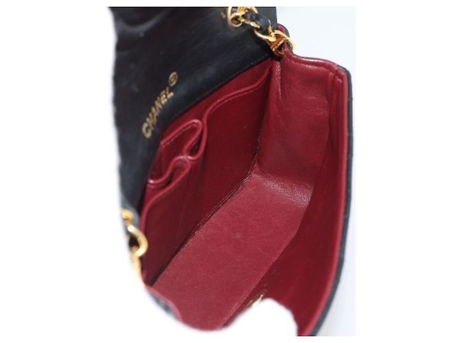 CHANEL Matelasse Chain Shoulder Bag Lamb Skin Black Gold CC Auth 194950V Noir Doré - vue 17