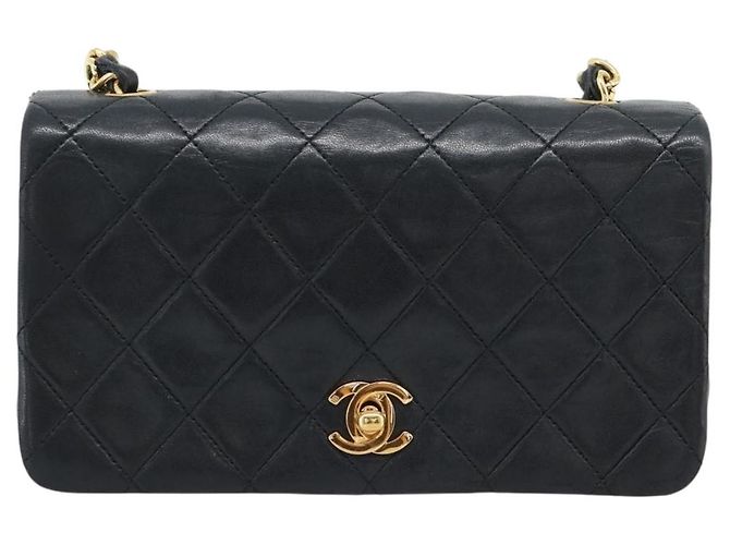 CHANEL Matelasse Chain Shoulder Bag Lamb Skin Black Gold CC Auth 194950V Noir Doré - vue 2