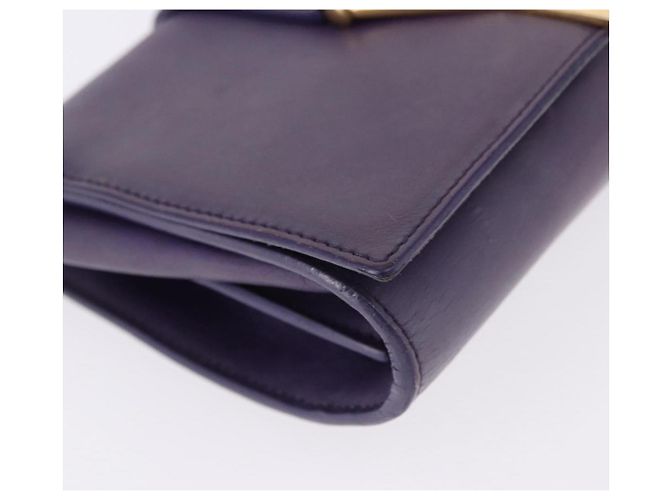 SAINT LAURENT Borsa a tracolla Classic Y Line Chain Small in pelle viola Auth bs36364 D'oro Porpora - vista 10
