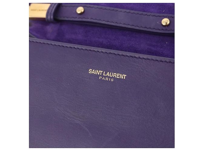 SAINT LAURENT Borsa a tracolla Classic Y Line Chain Small in pelle viola Auth bs36364 D'oro Porpora - vista 17