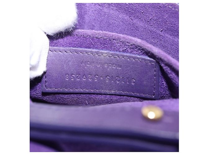 SAINT LAURENT Borsa a tracolla Classic Y Line Chain Small in pelle viola Auth bs36364 D'oro Porpora - vista 26
