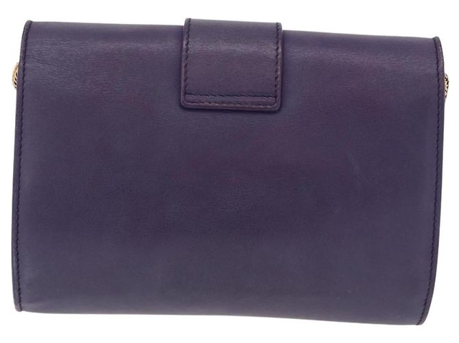 SAINT LAURENT Borsa a tracolla Classic Y Line Chain Small in pelle viola Auth bs36364 D'oro Porpora - vista 3