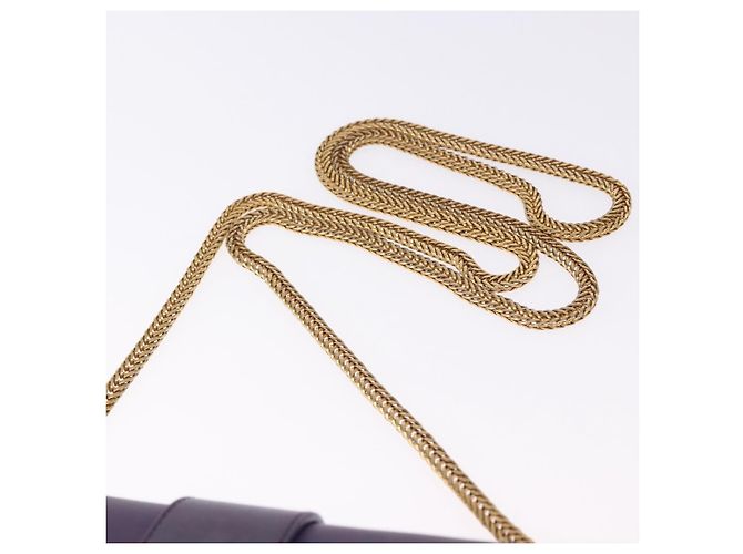 SAINT LAURENT Borsa a tracolla Classic Y Line Chain Small in pelle viola Auth bs36364 D'oro Porpora - vista 8