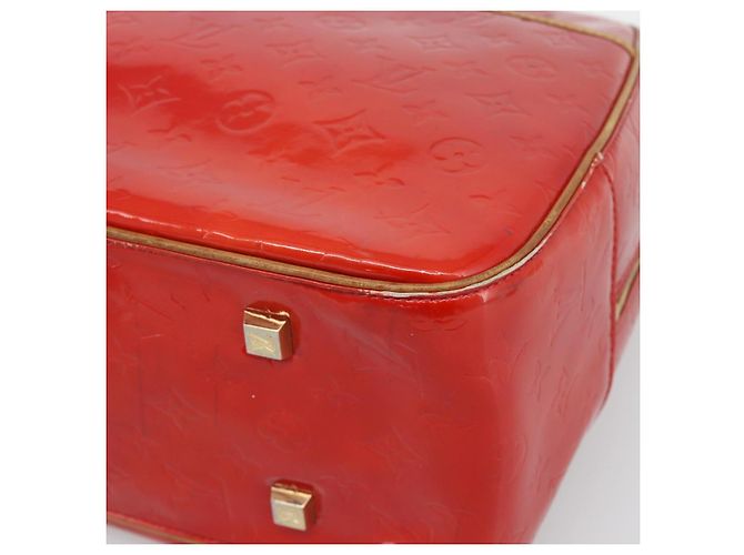 LOUIS VUITTON Borsa Monogram Vernis Sutton Rosso Rouge M91080 LV Auth 195186 - vista 10