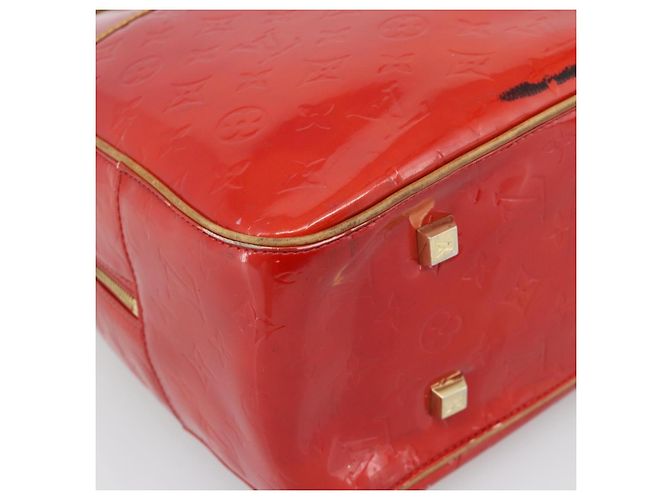 LOUIS VUITTON Borsa Monogram Vernis Sutton Rosso Rouge M91080 LV Auth 195186 - vista 11