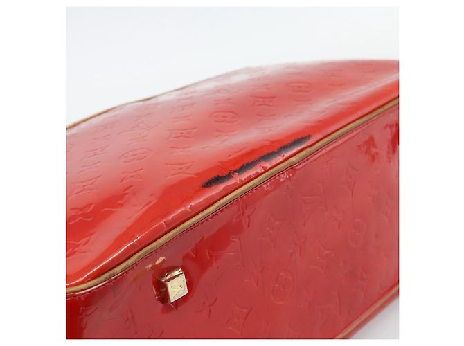 LOUIS VUITTON Borsa Monogram Vernis Sutton Rosso Rouge M91080 LV Auth 195186 - vista 14