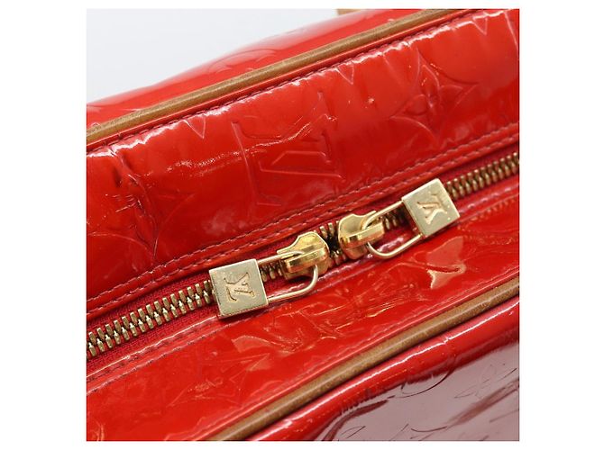 LOUIS VUITTON Borsa Monogram Vernis Sutton Rosso Rouge M91080 LV Auth 195186 - vista 15