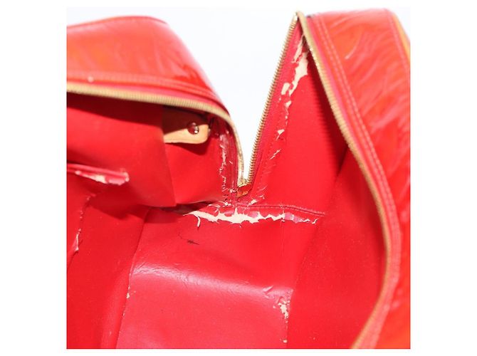 LOUIS VUITTON Borsa Monogram Vernis Sutton Rosso Rouge M91080 LV Auth 195186 - vista 18