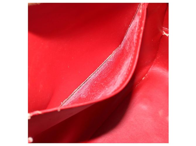 LOUIS VUITTON Borsa Monogram Vernis Sutton Rosso Rouge M91080 LV Auth 195186 - vista 22
