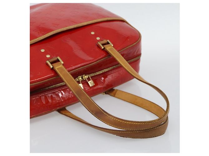 LOUIS VUITTON Borsa Monogram Vernis Sutton Rosso Rouge M91080 LV Auth 195186 - vista 7