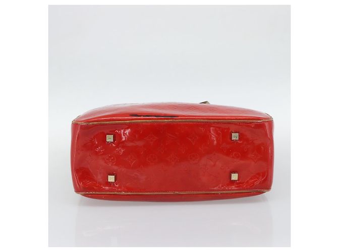 LOUIS VUITTON Borsa Monogram Vernis Sutton Rosso Rouge M91080 LV Auth 195186 - vista 9