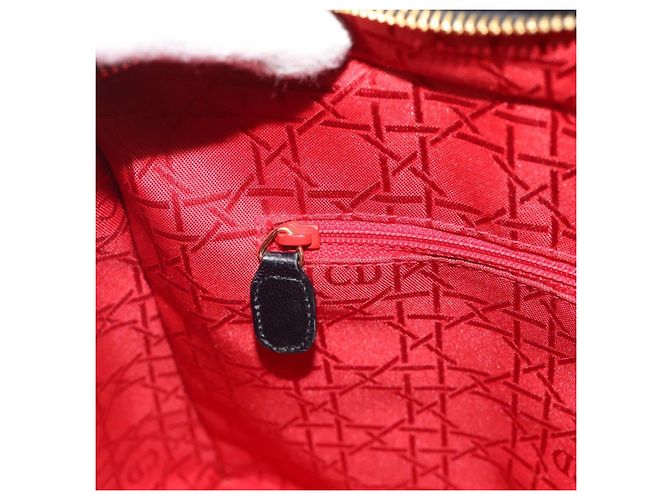 Borsa Christian Dior Lady Dior Canage in pelle di agnello 2way Nero Oro Auth 194922SAM D'oro - vista 22