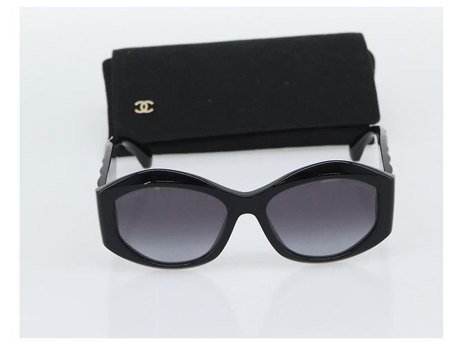 Occhiali da sole CHANEL in plastica nera CC Auth BA14257M Nero - vista 13