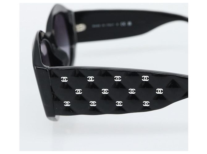 Occhiali da sole CHANEL in plastica nera CC Auth BA14257M Nero - vista 7